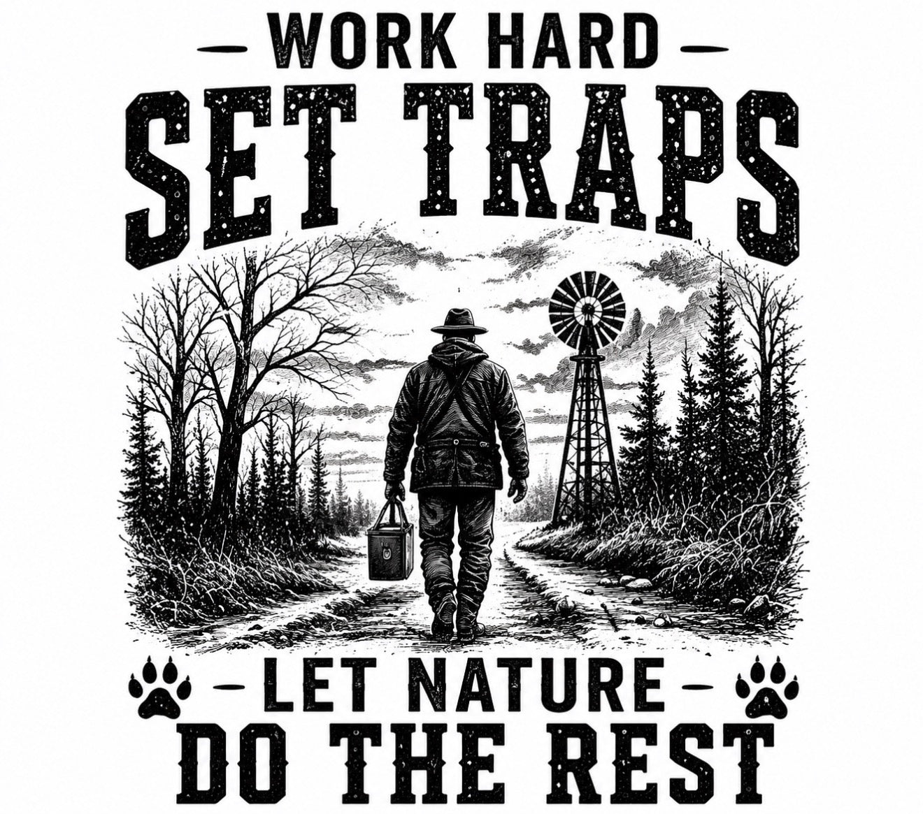 Work hard, set traps, let nature do the rest T-Shirt