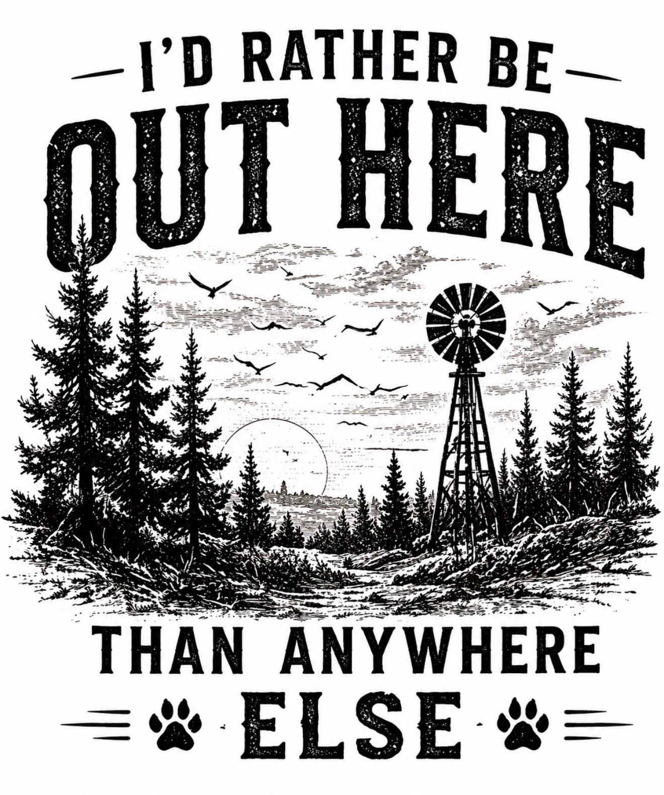 I’d rather be out here T-Shirt