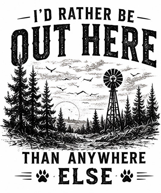 I’d rather be out here T-Shirt